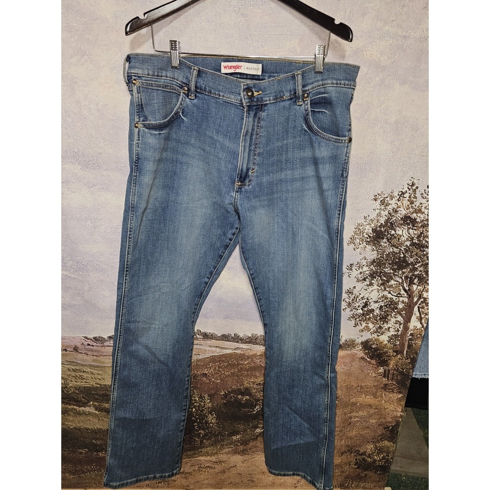 Wrangler Cowboy Cut Western Jeans Mens 38x34 Bootcut Denim Ranch Rodeo Work